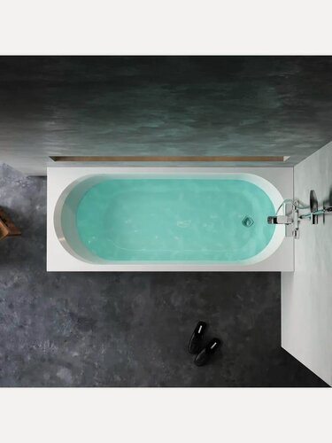 Изображение товара Ванна акриловая с каркасом AM.PM Brava, 165x70, комплект, слив-перелив, цвет белый