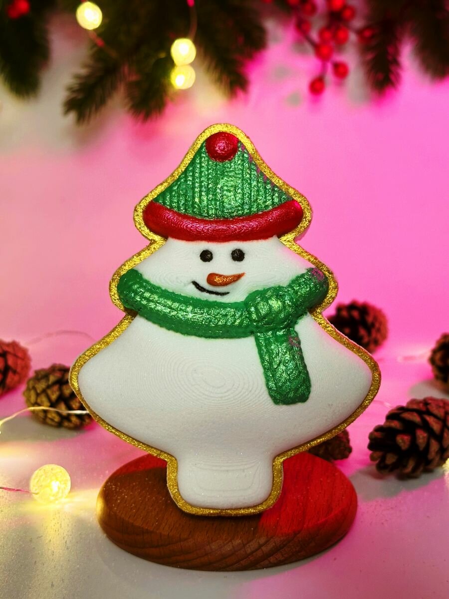 Новогодняя 3D форма для бомбочек Снеговик — фото 1