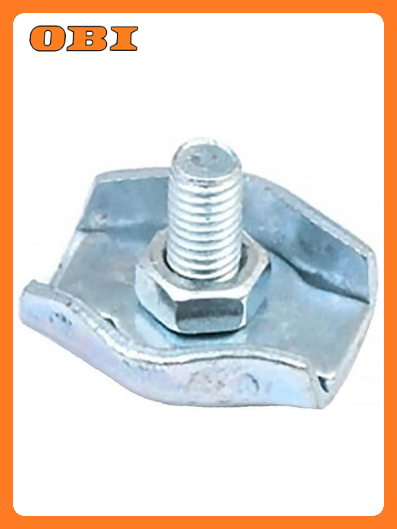 Зажим троса Fixbox Simplex сталь одинарный плоский с болтом и гайкой серый 4 мм