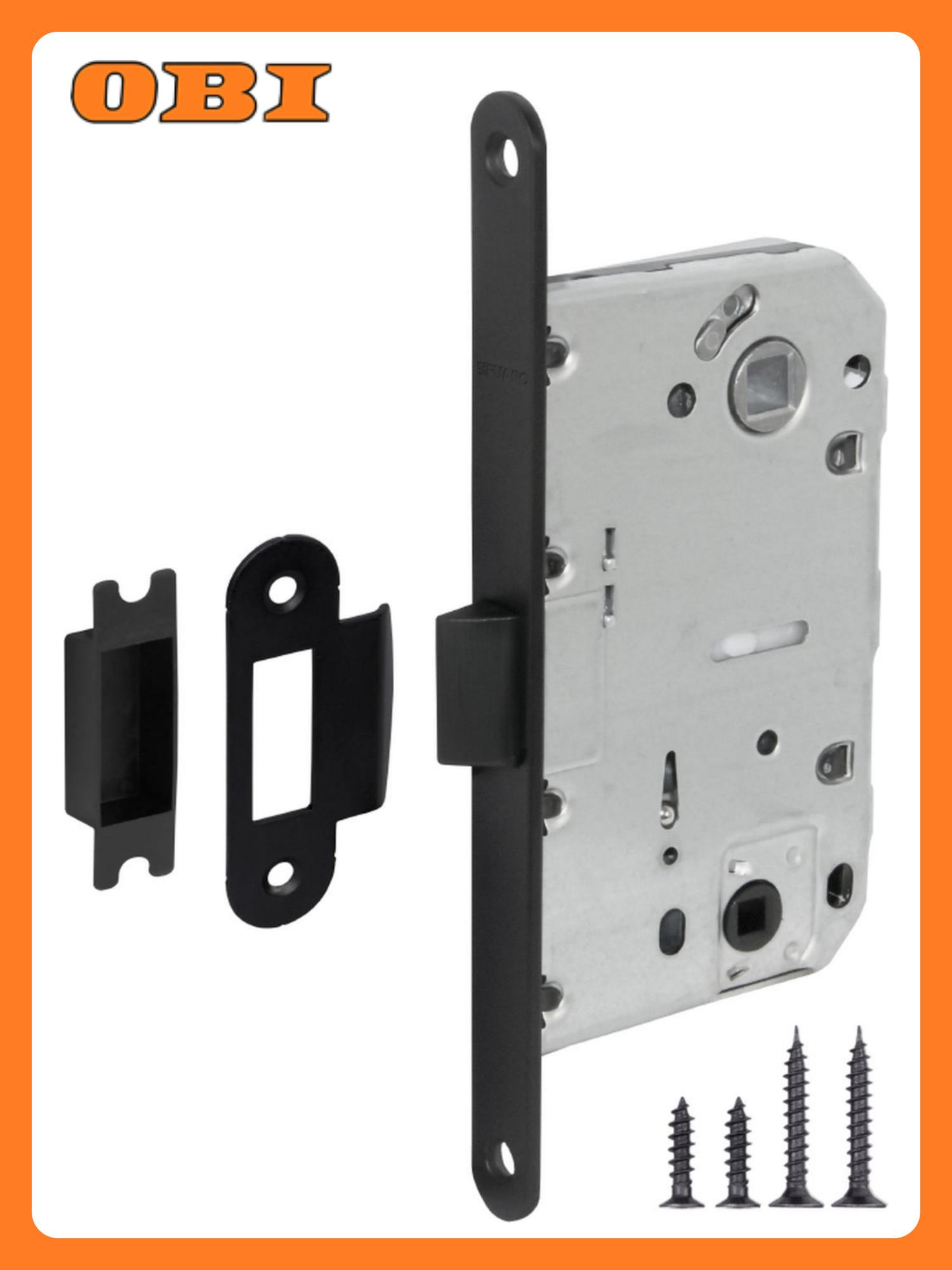 Дверная защелка Fuaro PLASTIC P96WC-50 врезная черная 1 шт