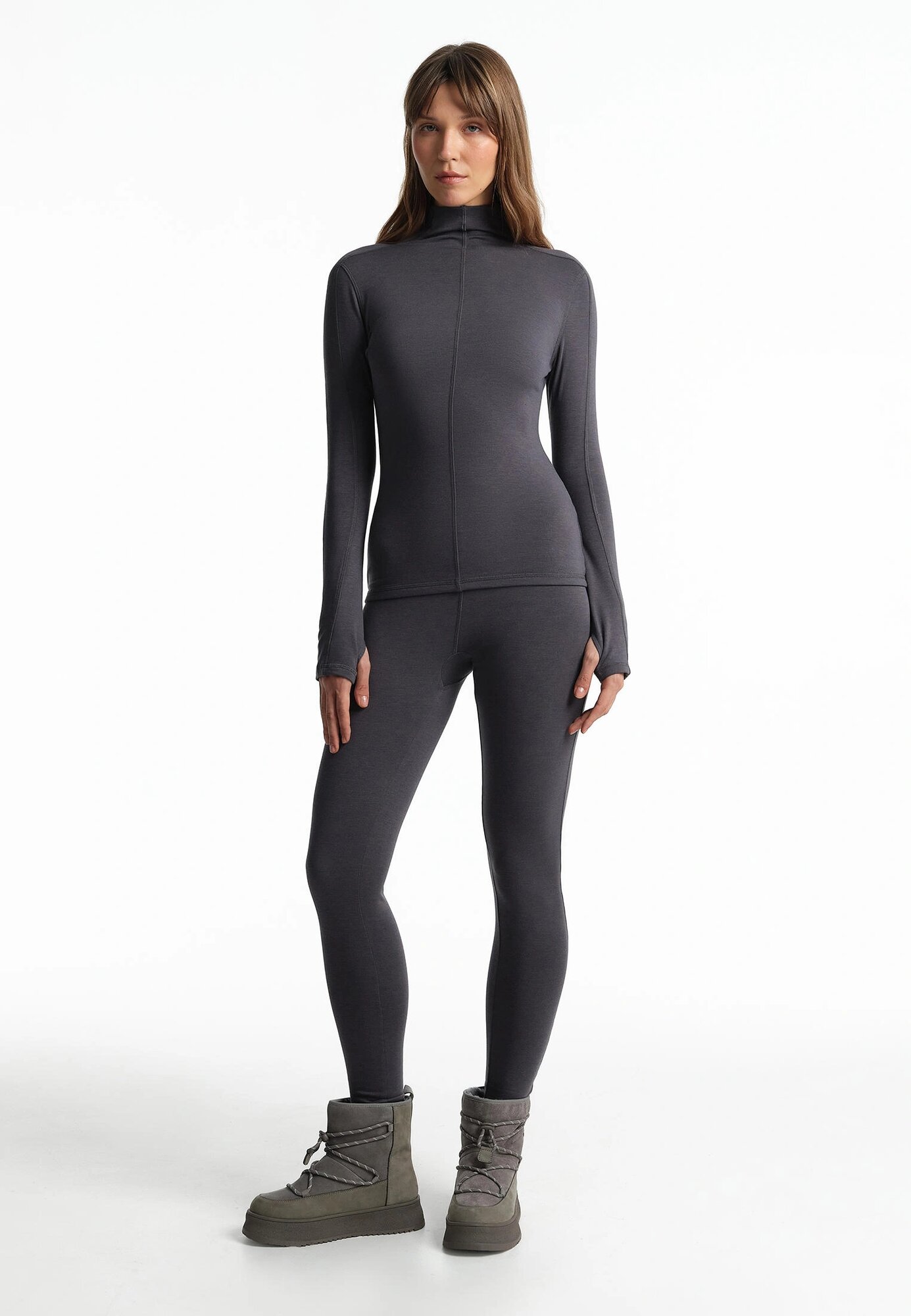 Термолонгслив URBANTIGER Coffee carbon fiber, размер S, графитовый — фото 1