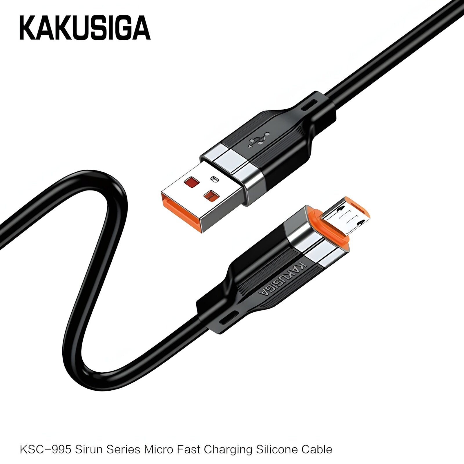 Кабель USB KAKUSIGA KSC-995 Micro USB (V8) для зарядки, передачи данных, 1м — фото 1