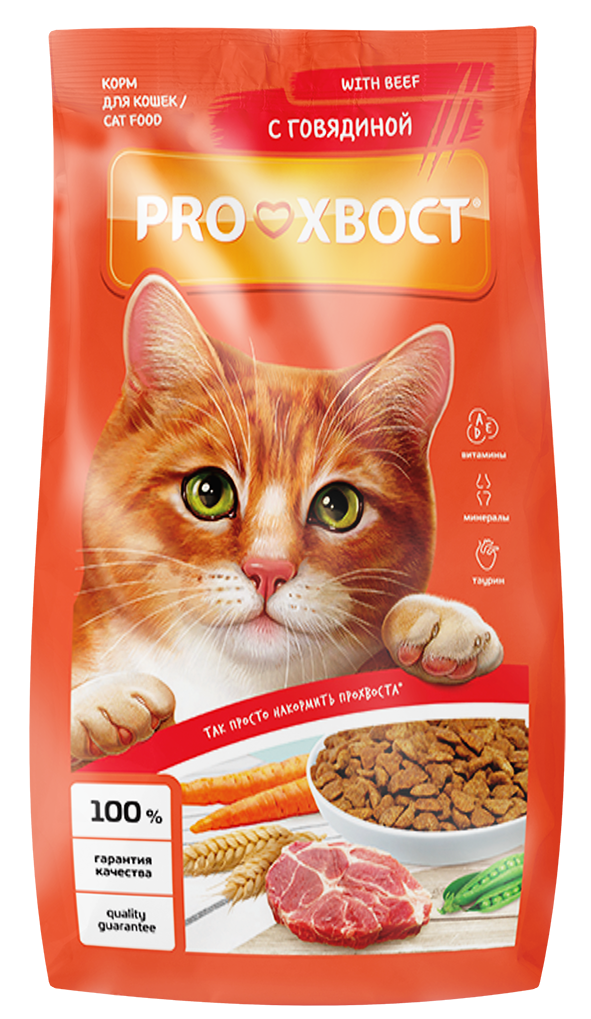 Лакомство Proхвост, для кошек, говядина, поддержание иммунитета, 0,8кг — фото 1