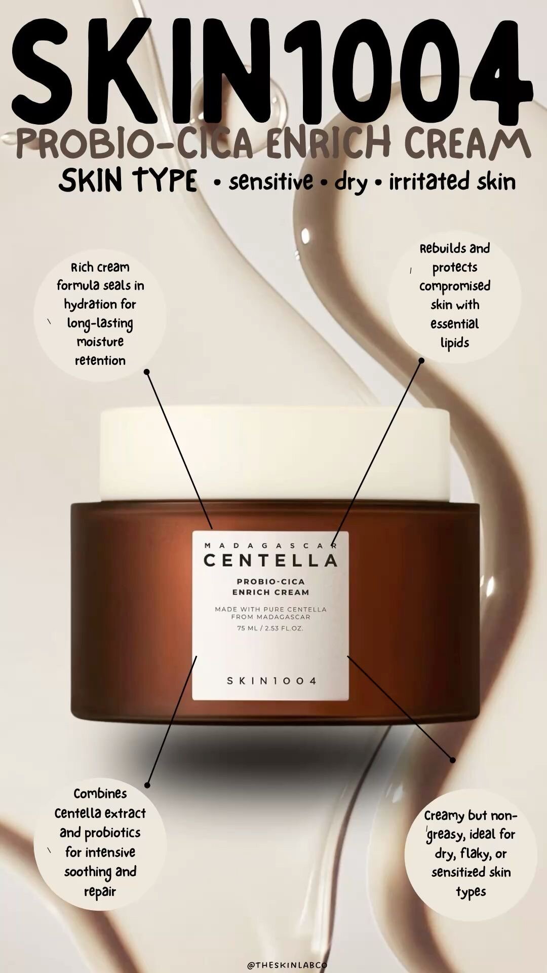 Крем SKIN1004 Probio-Cica Madagascar, для лица, увлажняющий, 15мл