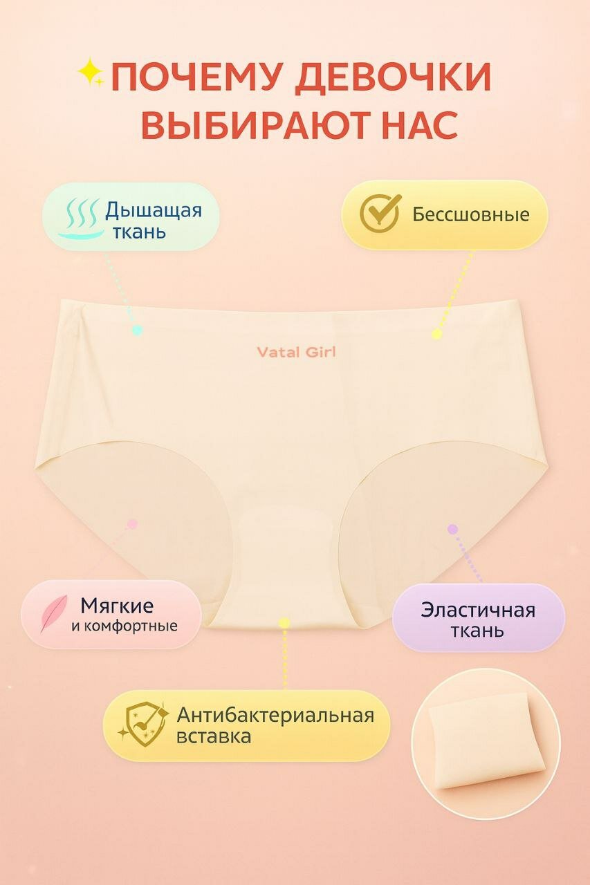 Трусы , размер XL, бежевый — фото 1