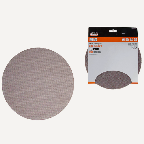 Изображение товара Шлифовальный круг самосцепляющийся на сетчатой основе 225 мм Р80 GEPARD 5 штук (GP5021-80)
