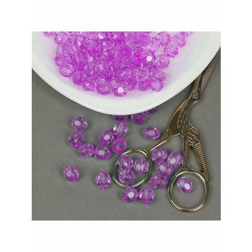 фото Бусины акриловые magic hobby арт. mg.3241-06 цв.06 сиреневый ø10мм уп.500г magic4hobby