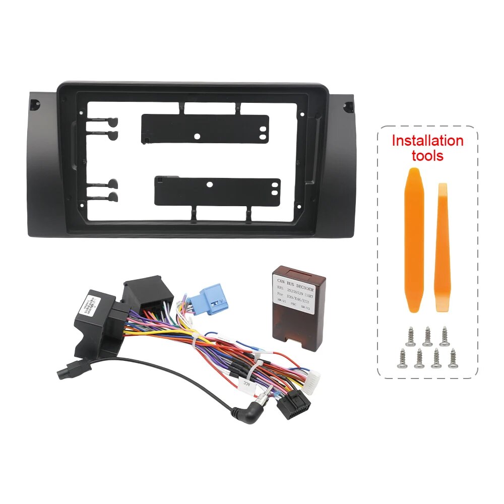 Рамка для BMW E39/X5 E53 2 Din, 9" Android, кабель, Canbus