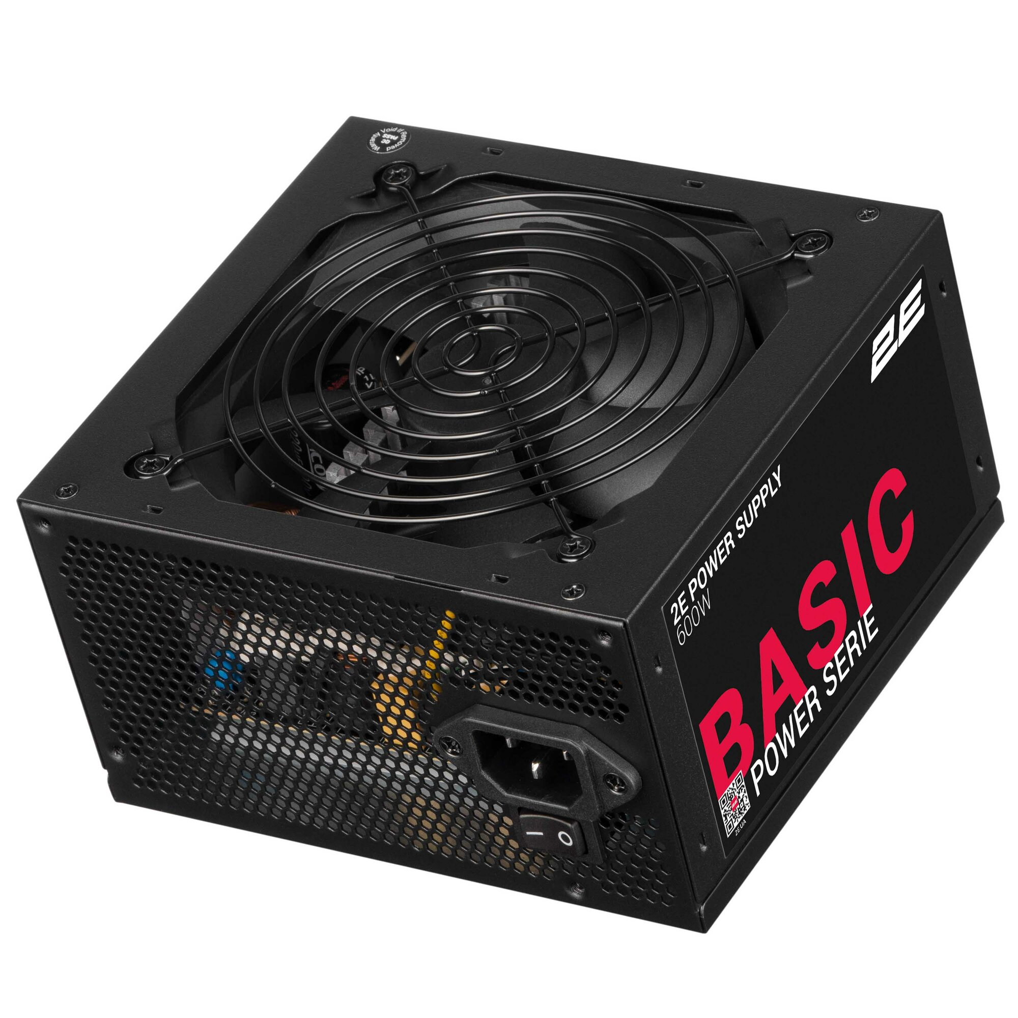 Блок питания 2E "Basic Power", 600 Вт, ATX, PFC, APFC, диаметр вентилятора 120 мм — фото 1