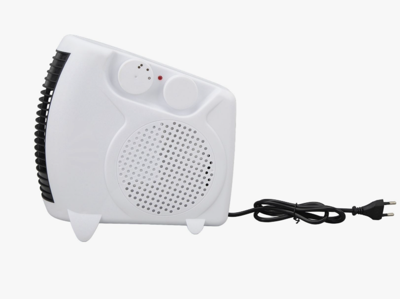 Тепловентилятор обогреваель портативный сетевой 220в 2 режима терморегулятор белый — фото 1