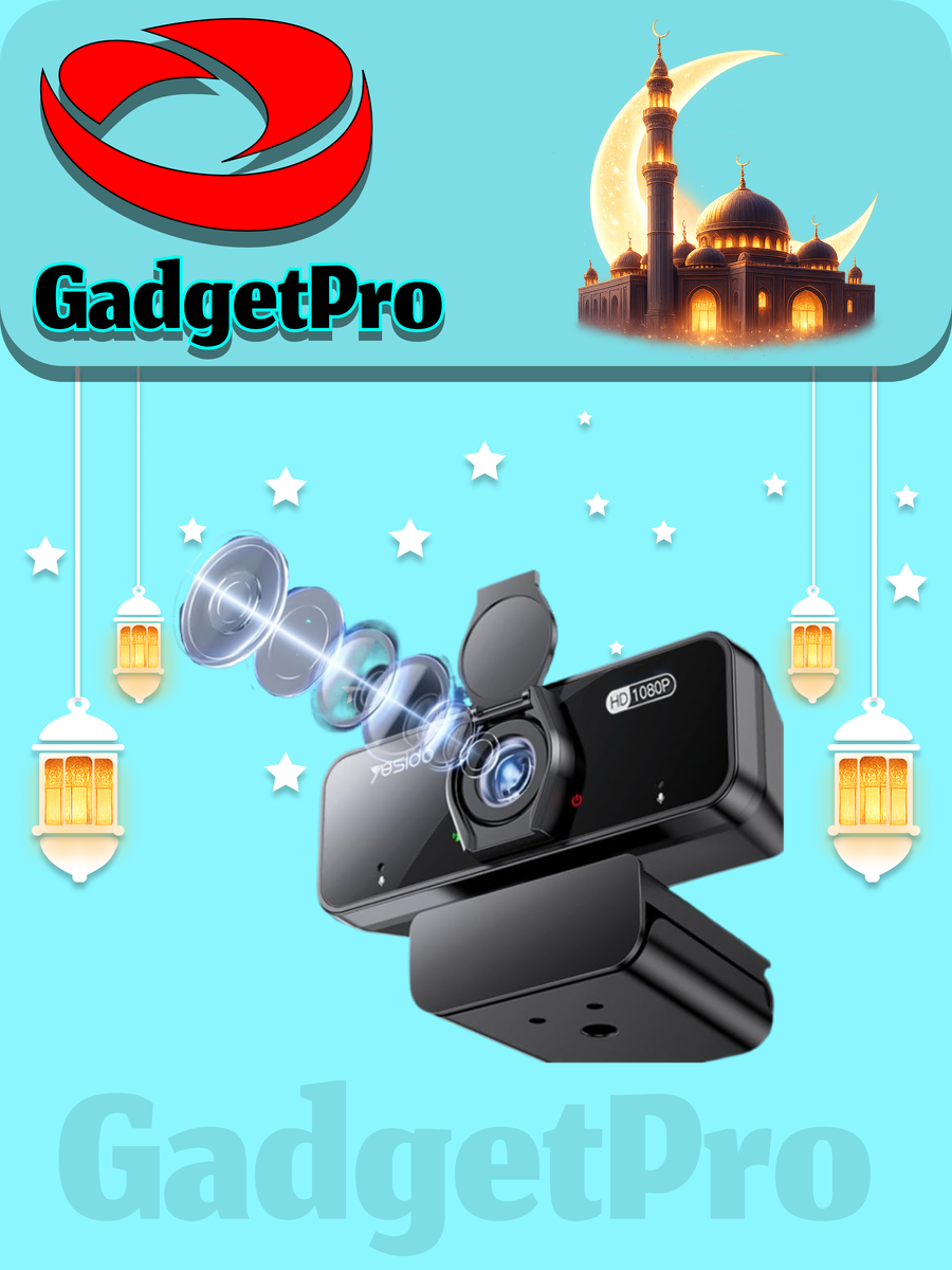 Веб-камера Yesido KM13, Full HD 1080p, 2.0 МП, фикс. фокус, микрофон, USB 2.0, 72°, 360° поворот