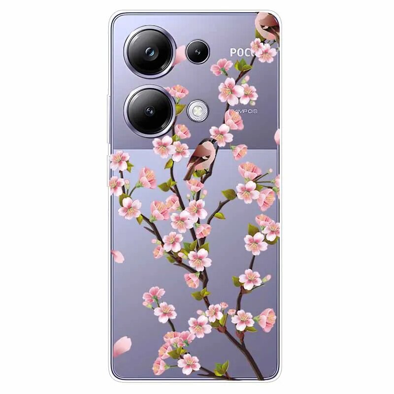 Прозрачный силиконовый чехол из ТПУ для Poco M6 Pro 4G, милый чехол для Xiaomi Poco M6Pro 4G, мягкие чехлы M 6 Pro, прозрачный чехол