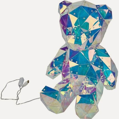 Изображение товара Светильник декоративный Uniel ULD-R504 USB-RGB BEAR «Мишка», с USB проводом. 80 светодиодов. RGB свет. Цвет корпуса радужный, UL-00011054