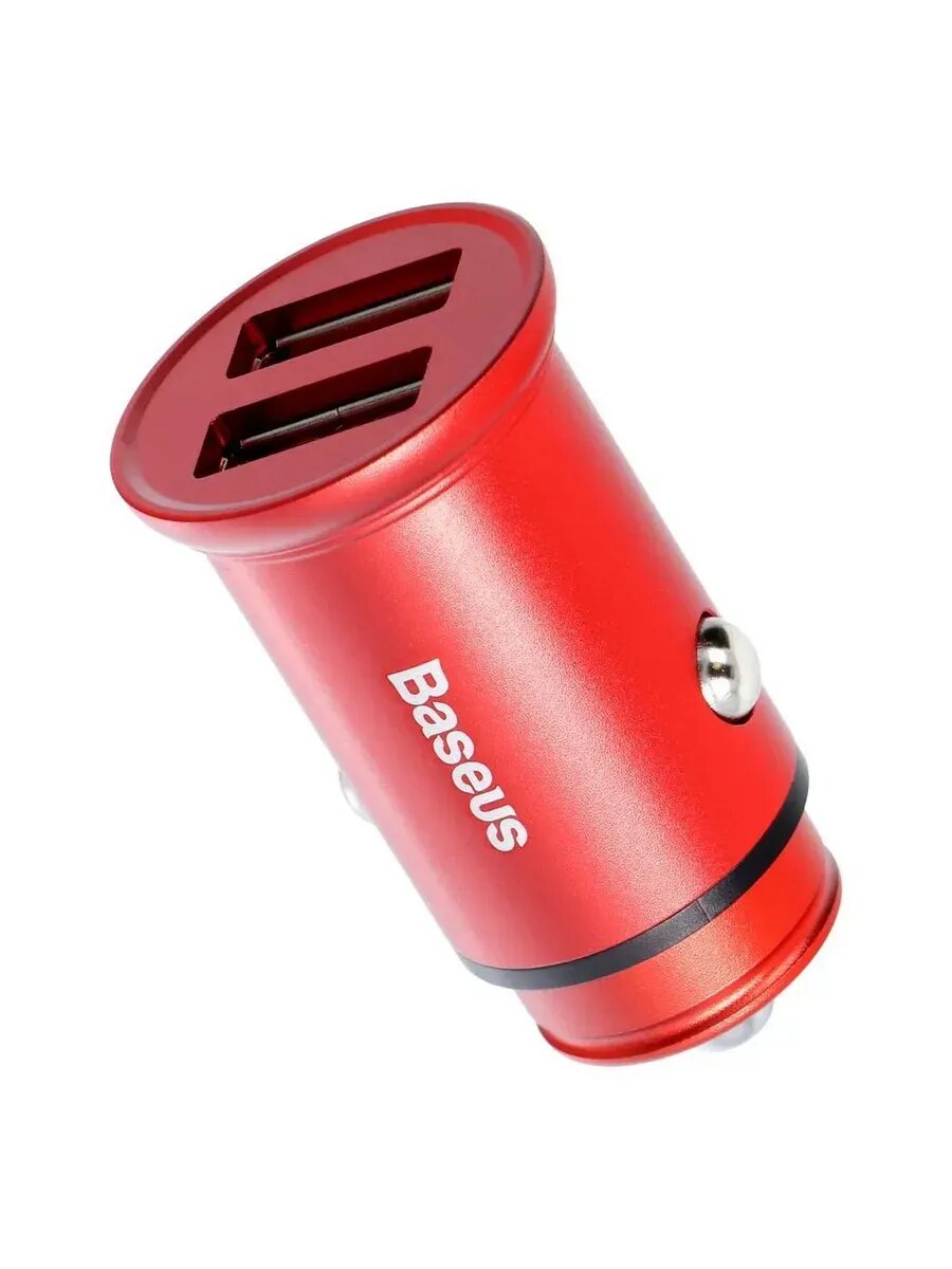 Автомобильное зарядное устройство Circular metal 2USB 30W