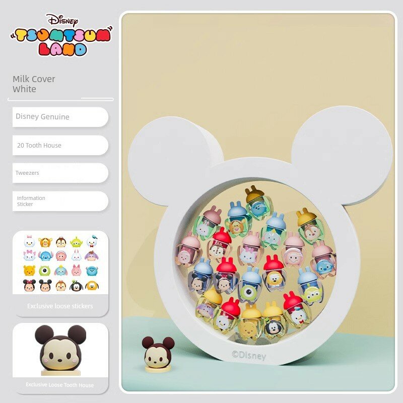 Коробка для сбора зубов Disney из кристалла слоновая кость с 20 стикерами и мини-коробкой