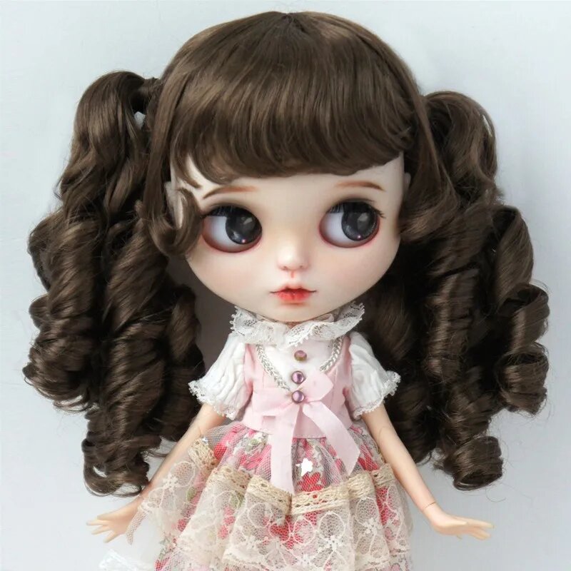 Парик для кукол волнистый Brunette SM4