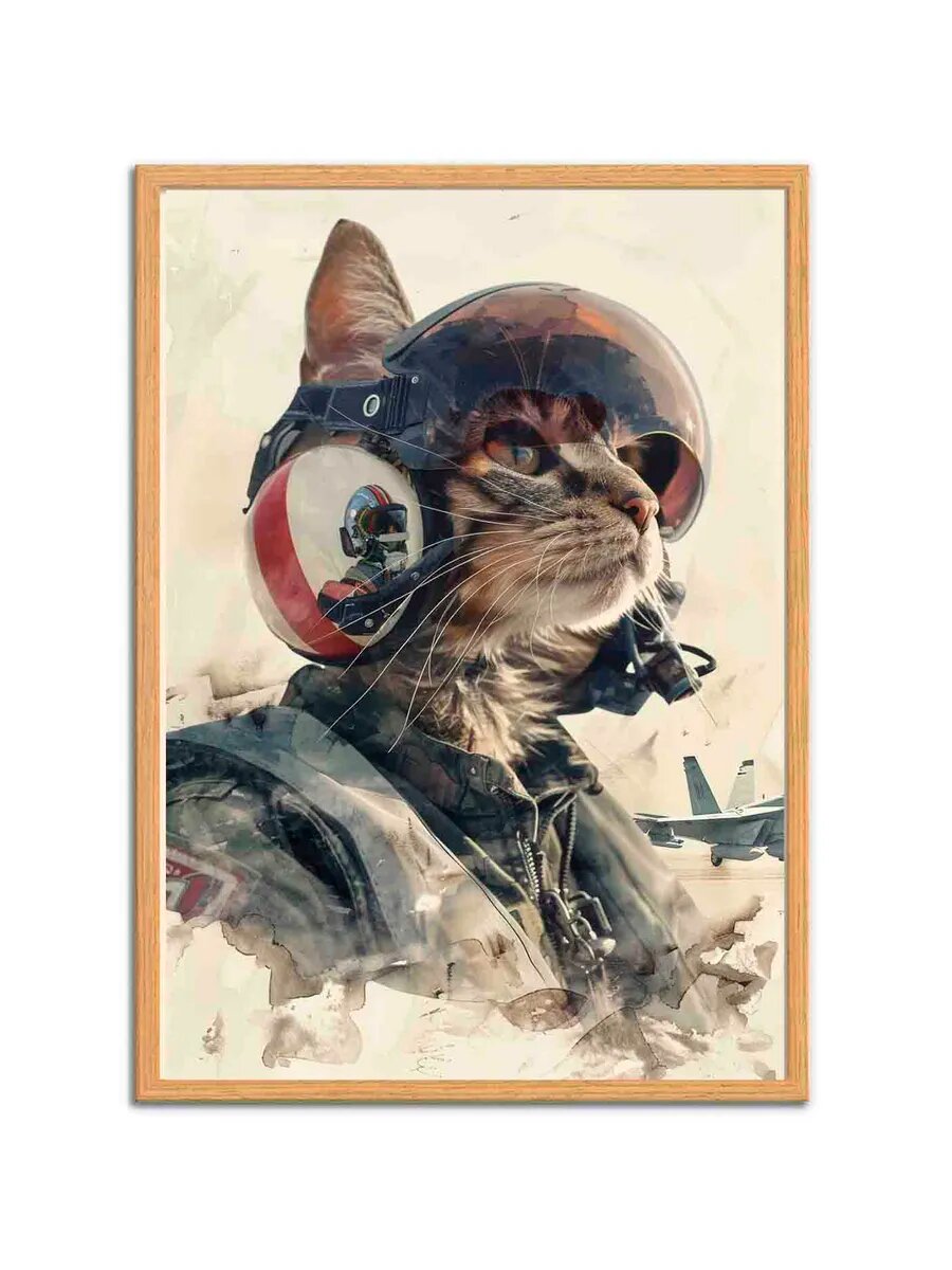 Американская жесткошерстная кошка Пилот 5, Плакат 30x42см