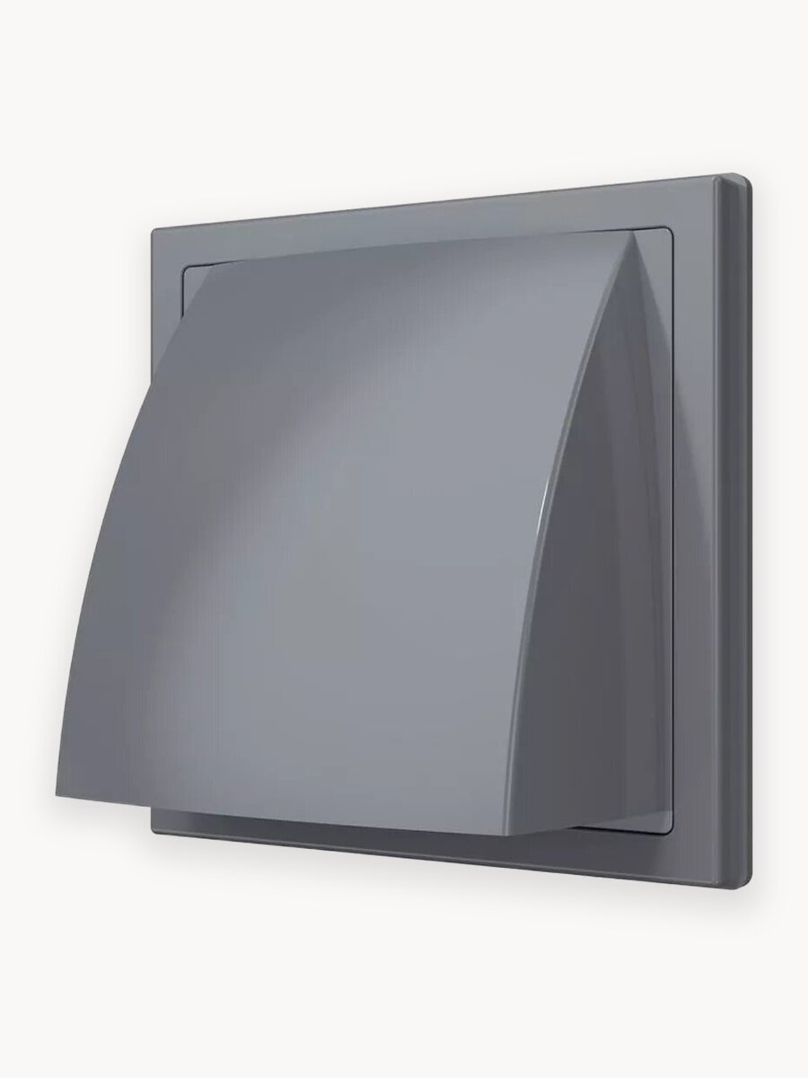 Выход стенной ERA 1919К15.16ФВ с фланцем D150/160 мм, 190х190 мм, обр. клапан, серый