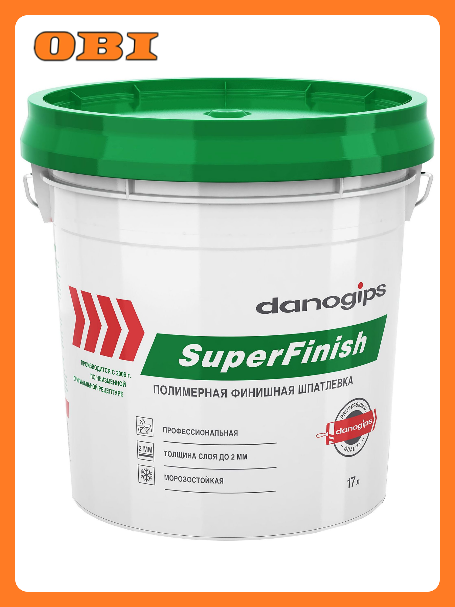 Шпаклевка финишная полимерная DANOGIPS SuperFinish белая 28 кг