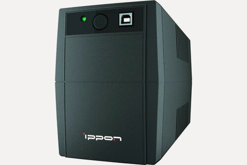 Изображение товара ИБП Ippon "Back Basic 1050S Euro", 1050 ВА (600 Вт), звуковая сигнализация, модифицированная синусоида, черный