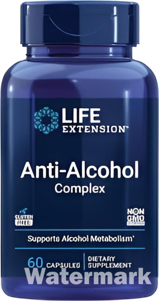 Life Extension Anti-Alcohol N60 — поддержка организма после употребления алкоголя, 60 капсул
