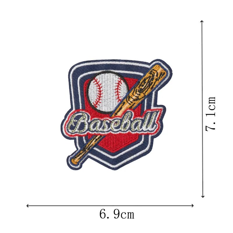 Вышитая нашивка Baseball, 6.9x7.1 см, DEREN9801-40