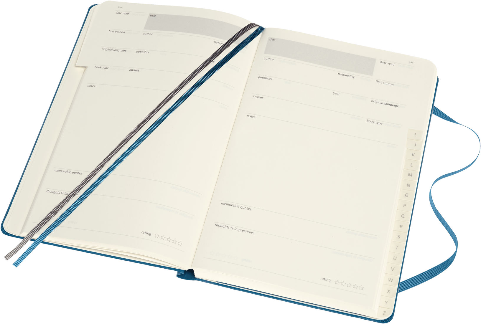 Блокнот Moleskine Passion Journals PASBOOK Large 130х210мм, 400стр, подарочная коробка, голубой — фото 1