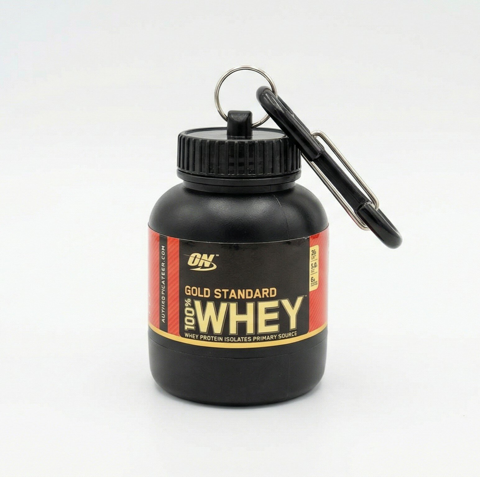 Контейнер для протеина и таблеток с карабином, мини-бутылка для спортпита, 150 мл