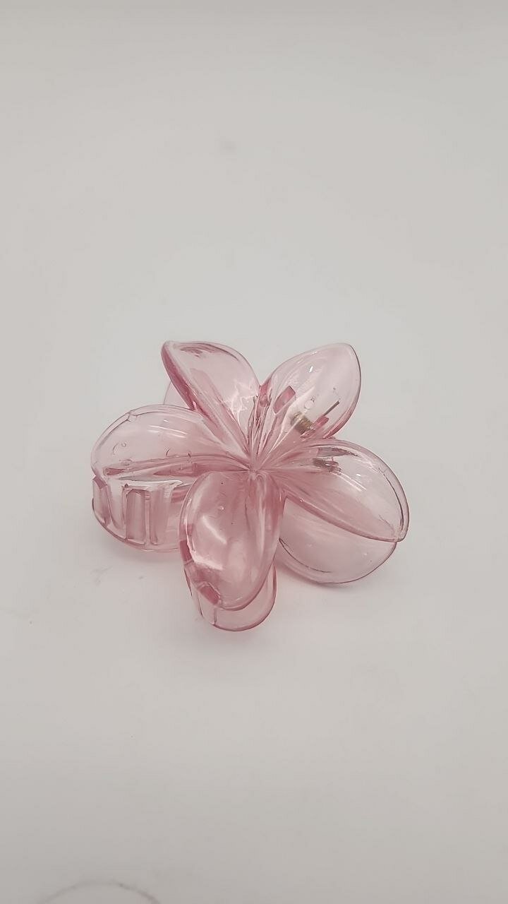 Крабик для волос, глянцевый, гавайский цветок лилия, заколка