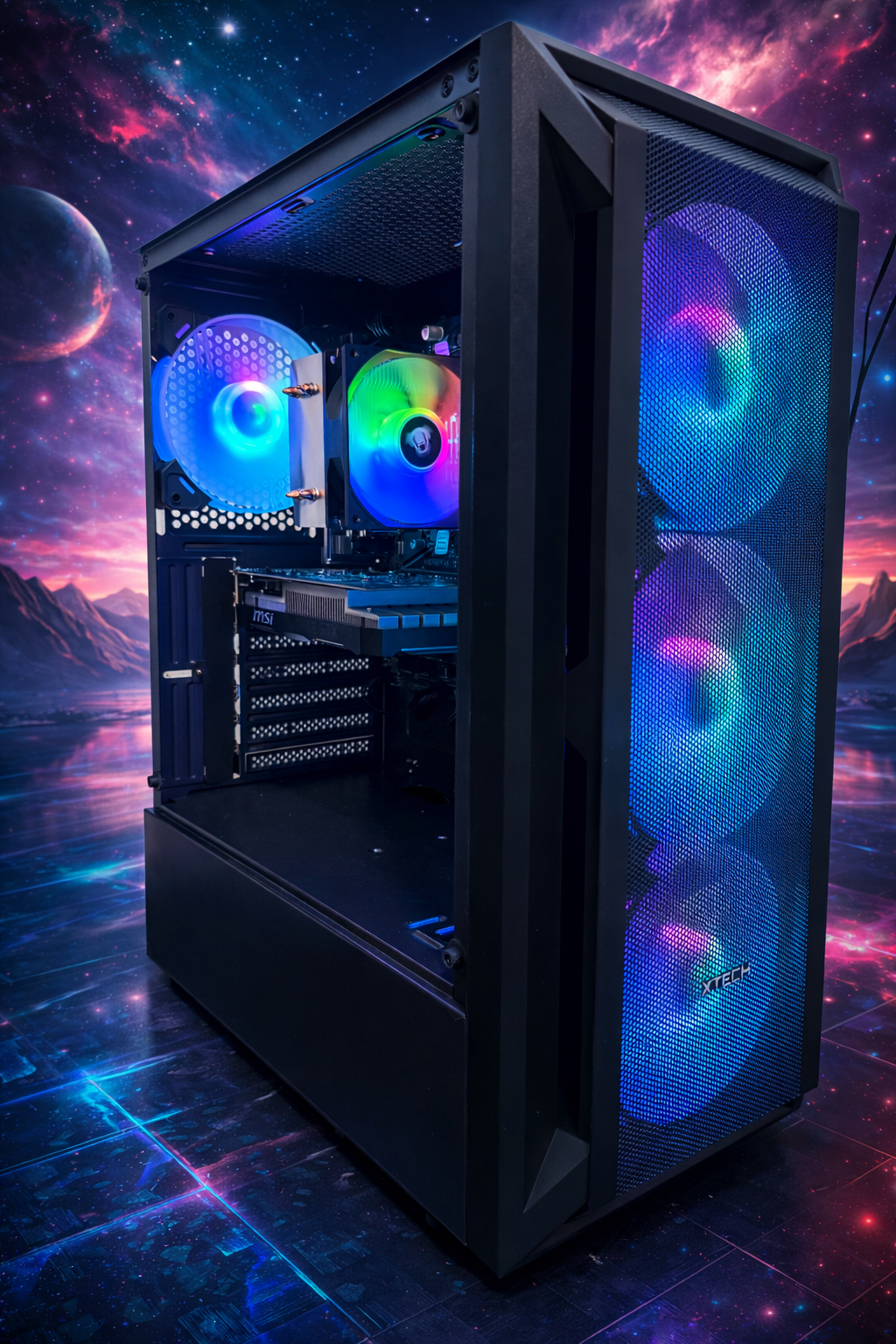 ПК для игр i3-10100F, GTX 1650 MSI, 16GB DDR4, 256GB NVMe, в RGB кейсе