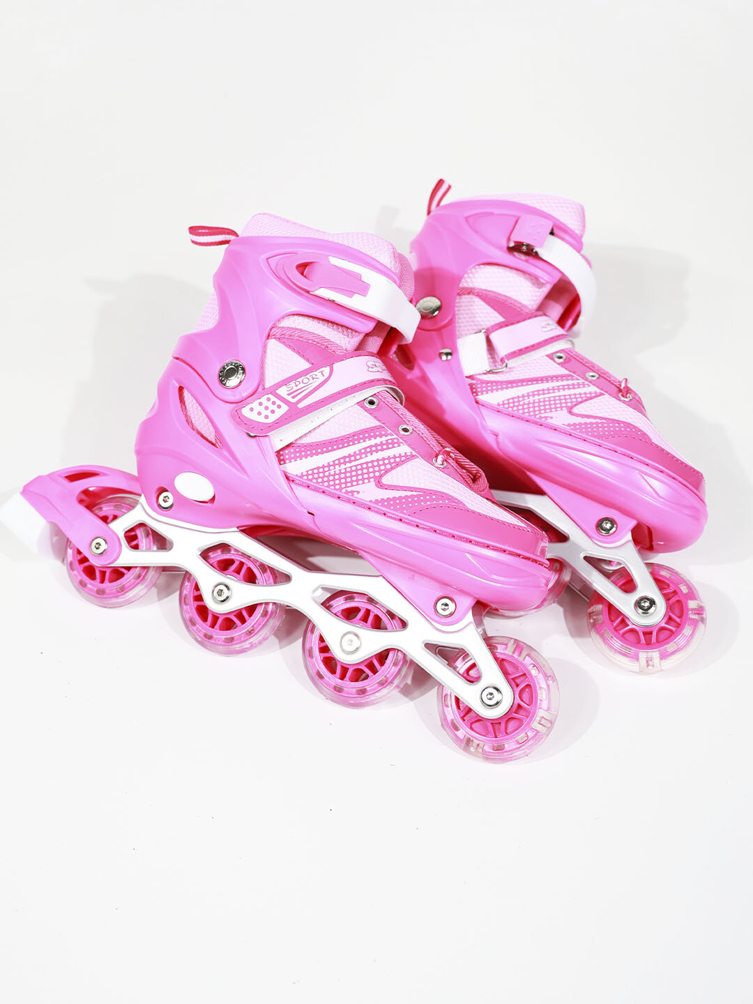 Роликовые коньки General Fitness, женские, мужские, детские, с тормозом, 4 колеса