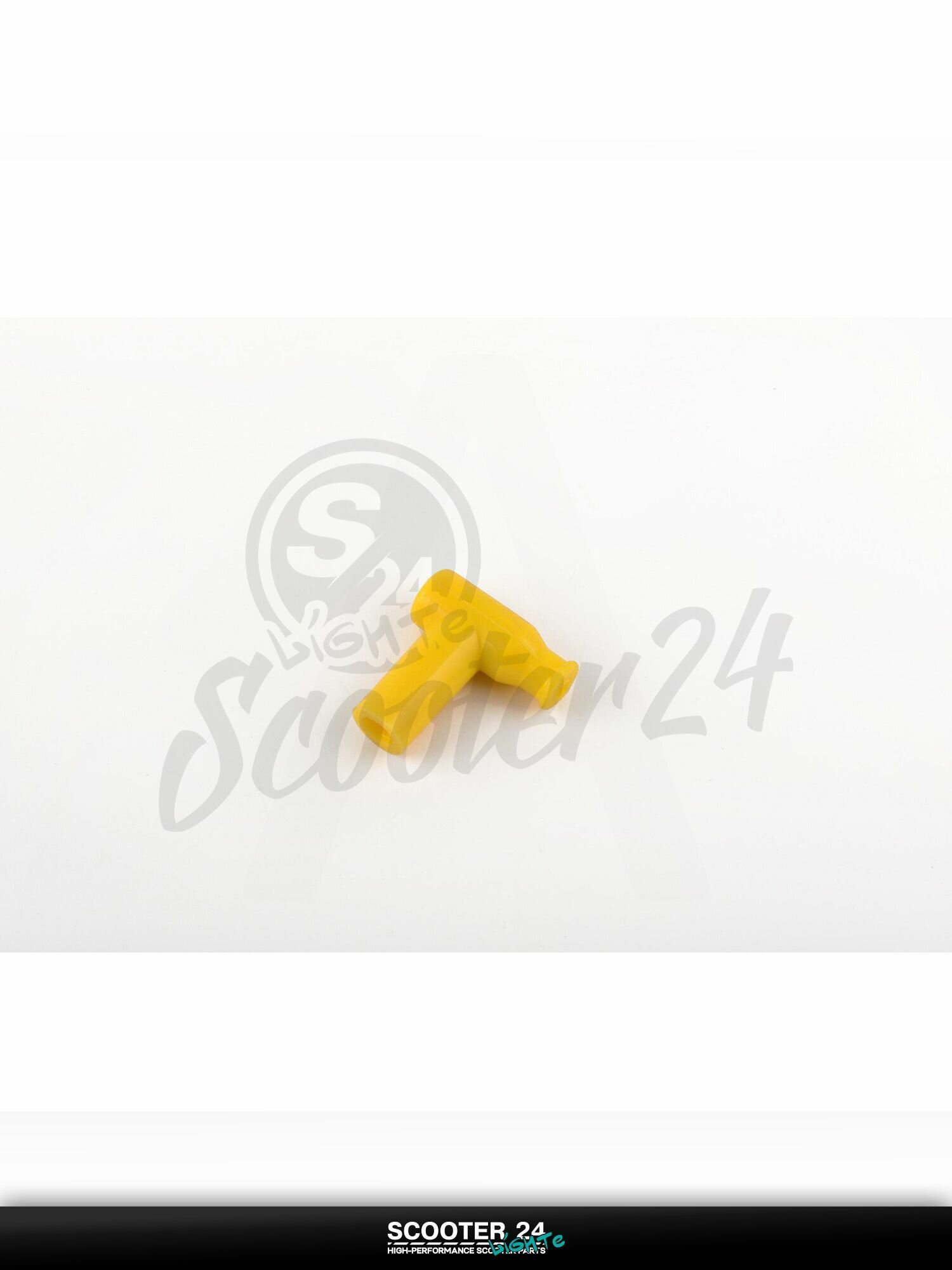 Насвечник мото угол 90*, Т- образный (желтый) на мопед питбайк и эндуро / скутер квадроцикл тюнинг надсвечник "DM"