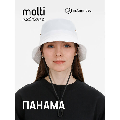 фото Панама molti базовая коллекция для мужчин и женщин, размер 58-60, белый