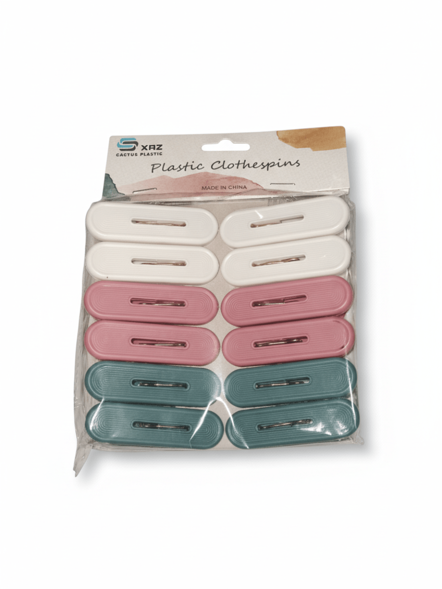 Прищепки для белья пластиковые, набор 12,16,20,24шт пастельные цвета