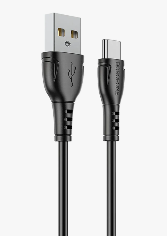 Кабель телефонный Borofone BX51 USB to Type С быстрая зарядка 6А черный