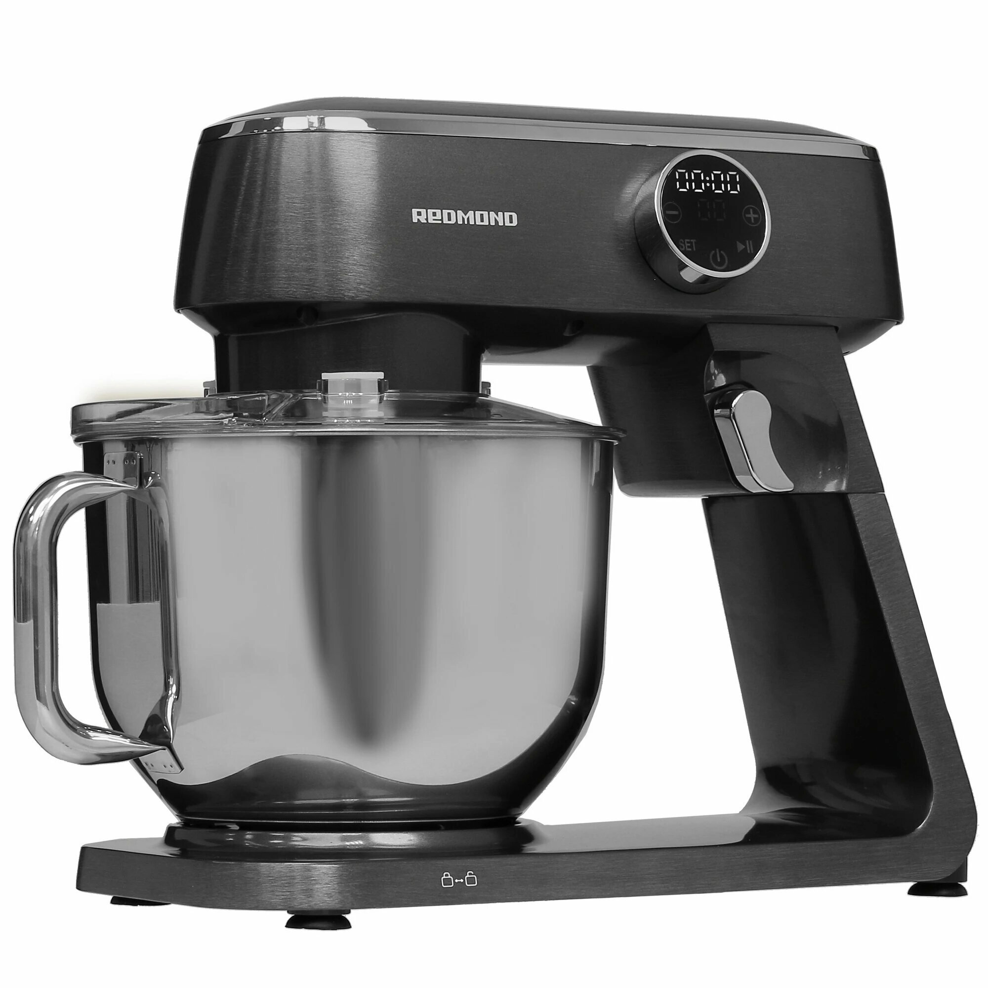 Планетарный стационарный миксер REDMOND FM602, 2000 Вт, металл, темно-серый
