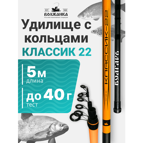 Удилище болонское с кольцами 