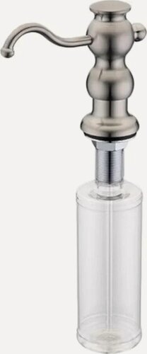 Изображение товара Дозатор жидкого мыла ZorG Sanitary ZR-25 STEEL, сатин никель матовый, диспенсер для кухни, ретро, с колбой