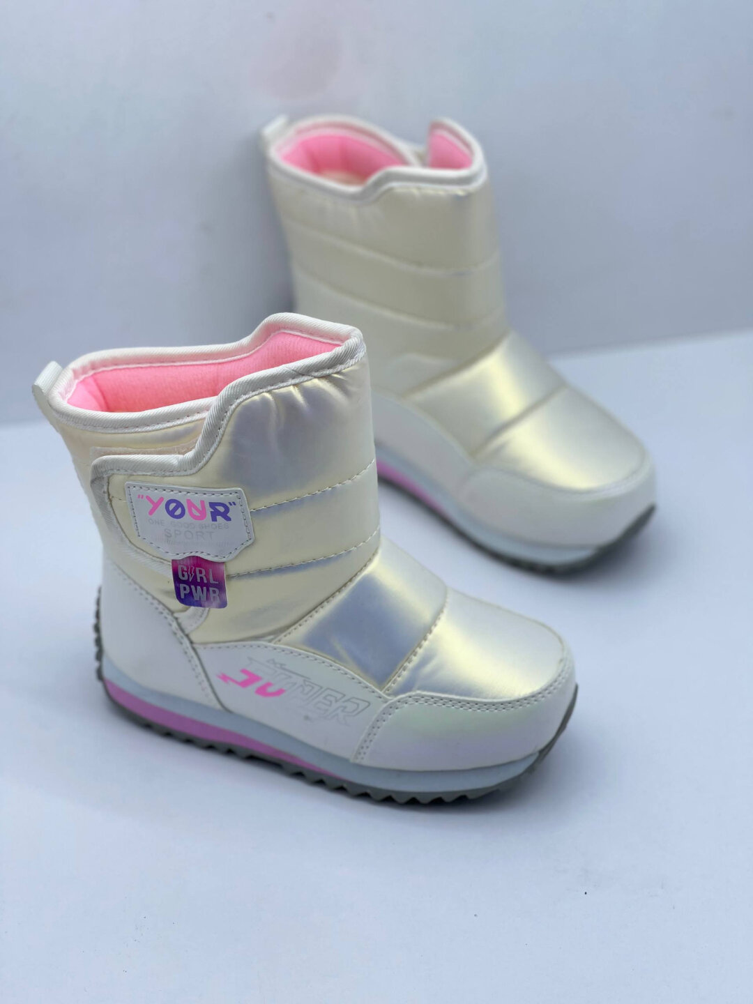 Сапоги  Ботинки, размер 27, бежевый — фото 1