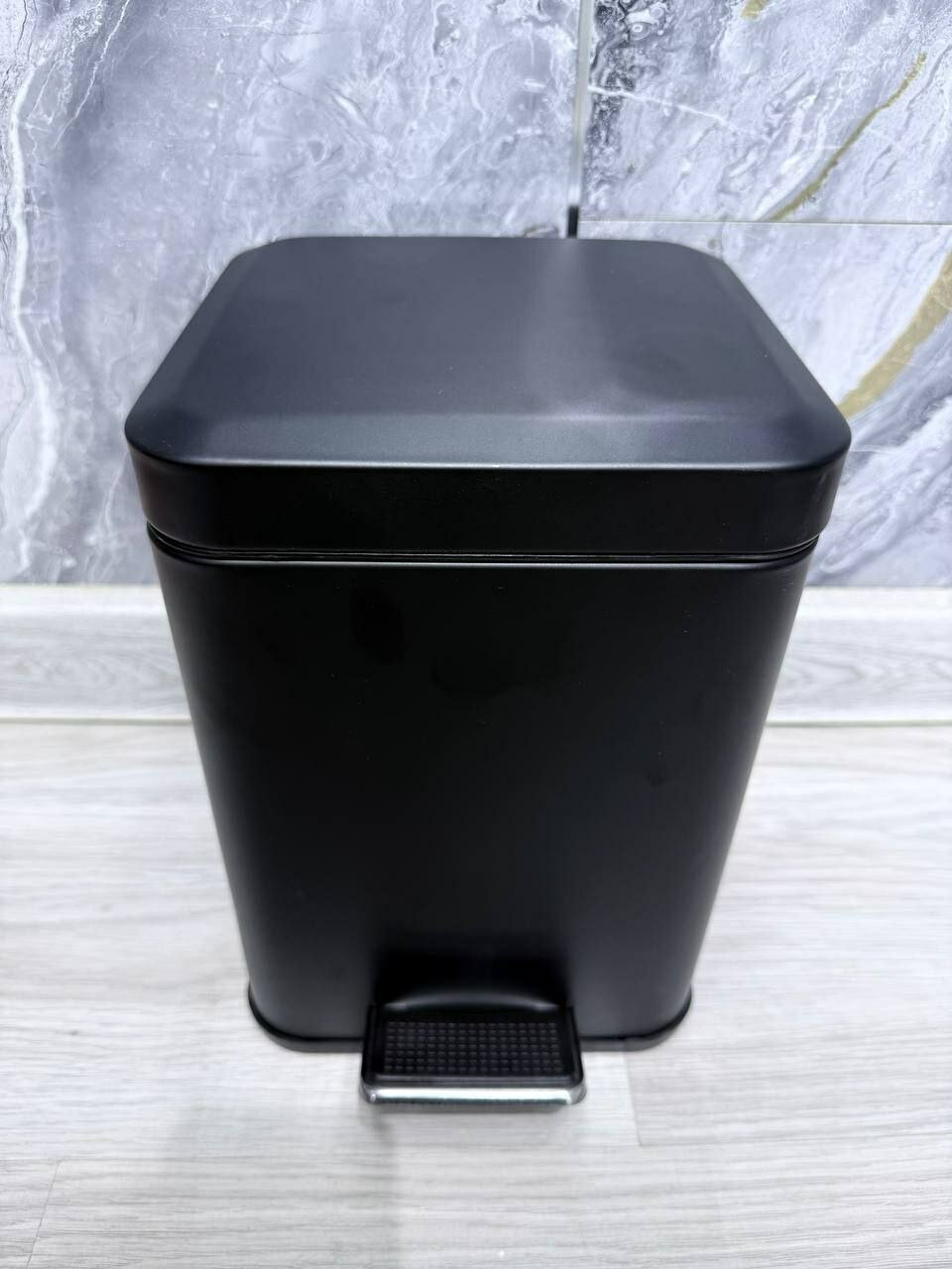 Урна для мусора Savdo, пластик, квадратная, с крышкой, 21x21x29 см