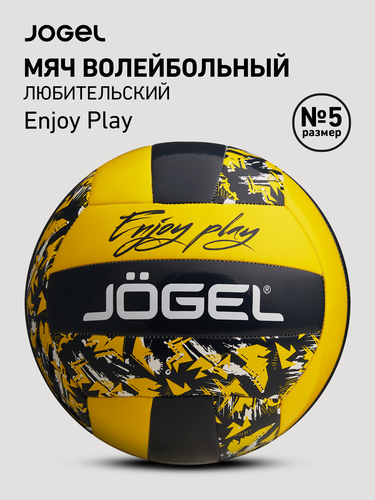 Изображение товара Волейбольный мяч любительский Jogel Enjoy Play, размер 5, цвет черный/желтый