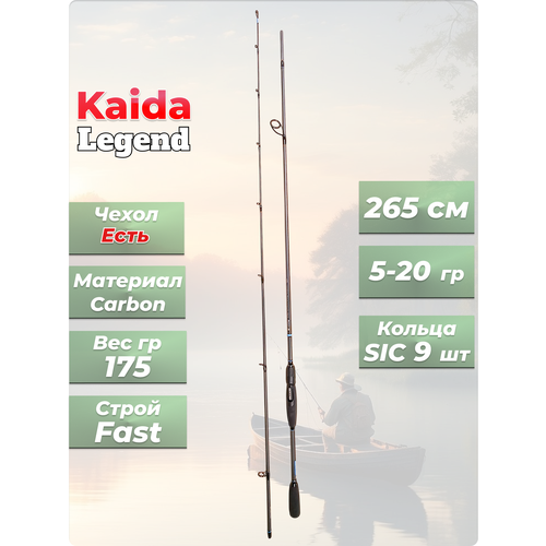 Спиннинг штекерный Legend Kaida тест 5-20 гр длина 265 см
