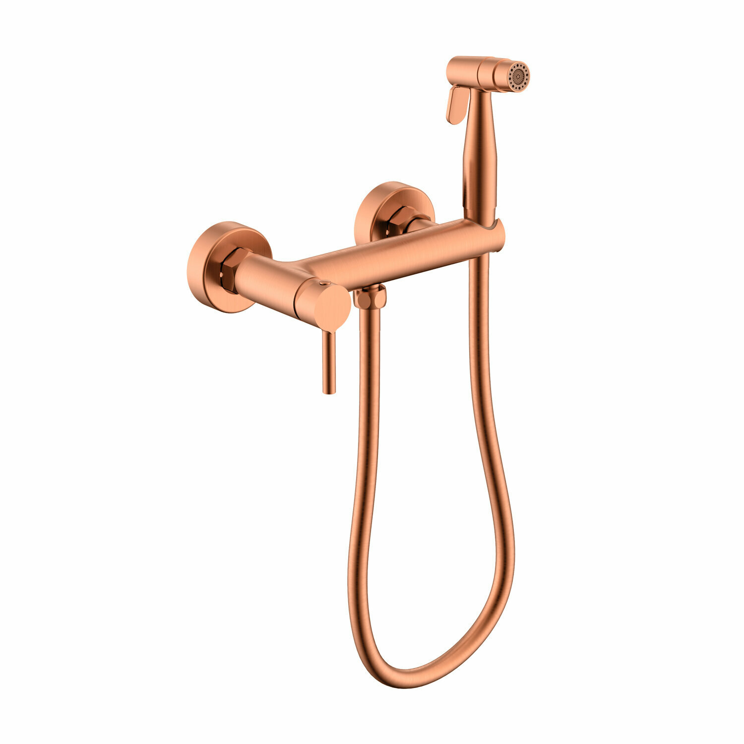 Смеситель с гигиеническим душем настенный Raglo R20.51.33 латунь, матовая медь