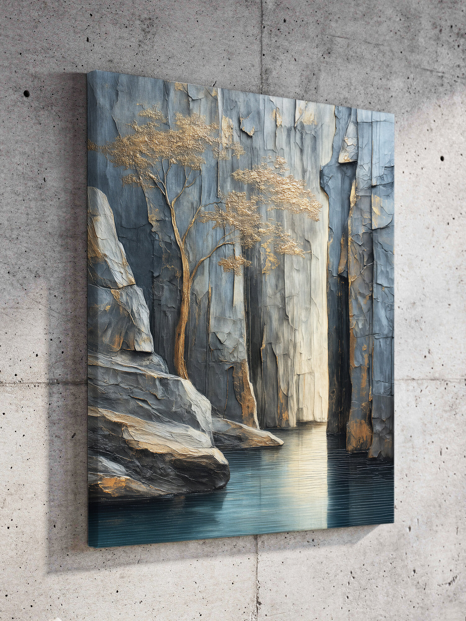 Большая картина Postermarket "Скалы" на холсте с подрамником 60х90 см