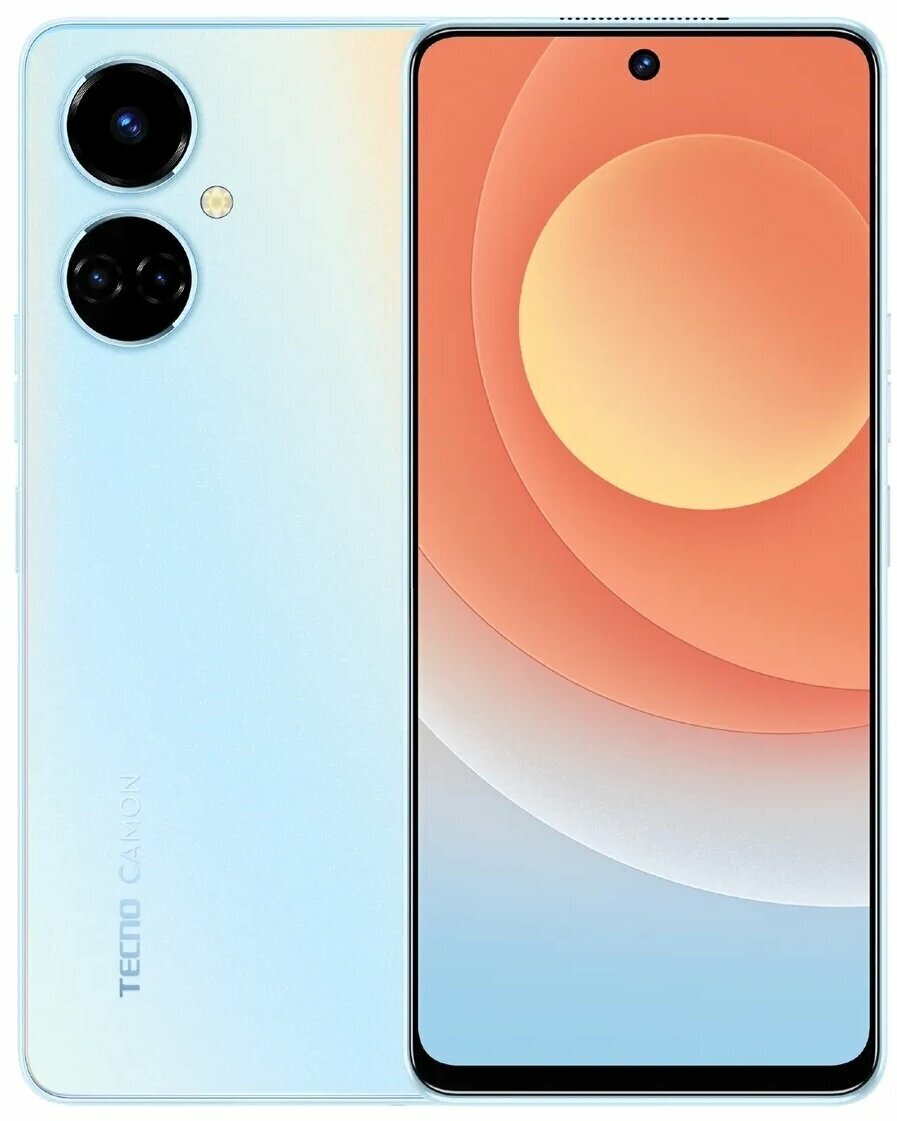 Tecno Смартфон TECNO CAMON 19 6/128GB (Голубой, 128 ГБ, 6 ГБ)