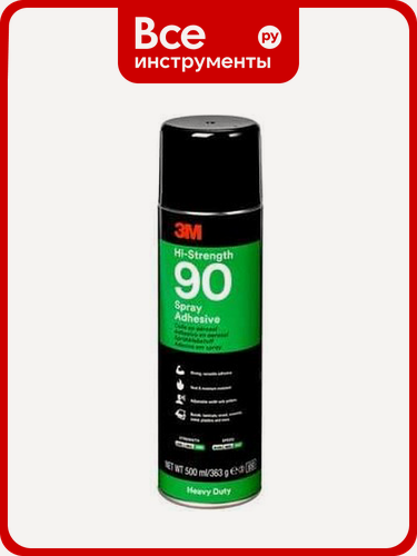 Изображение товара Сверхпрочный аэрозольный клей 3M Hi-Strength 90, Для удобства эксплуатации возможна настройка геометрии распыления