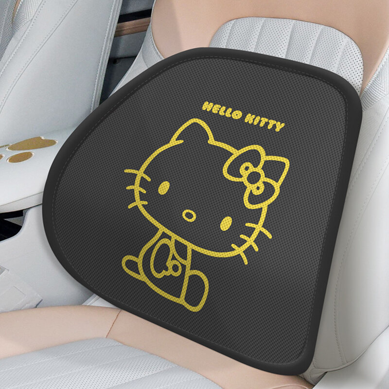 Автомобильная подушка для спины Kitty Black Gold с дышащей ячеистой тканью и регулируемой формой