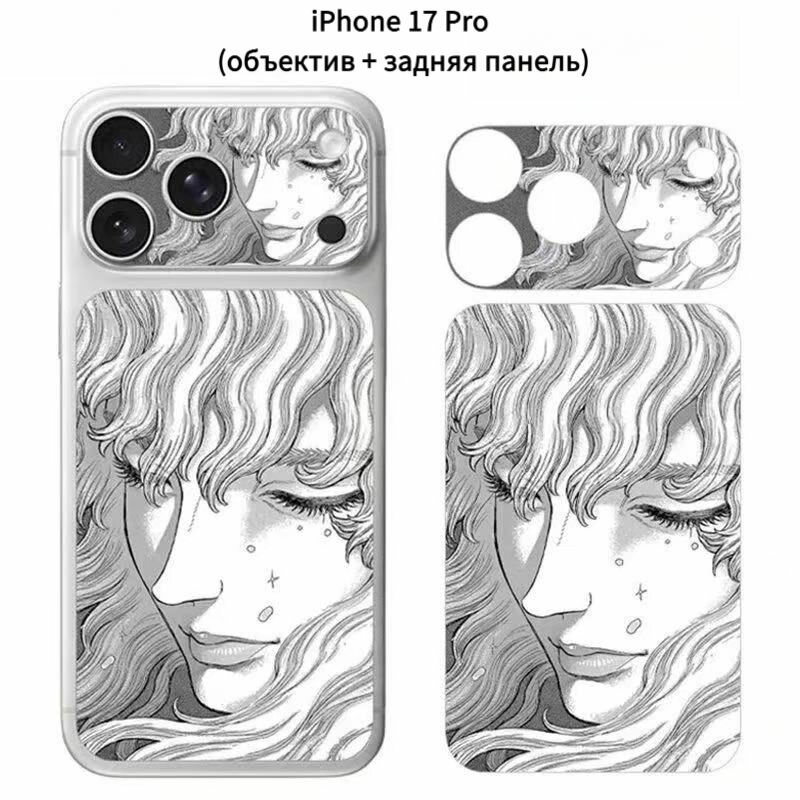 Защитные наклейки для iPhone 17 Pro (объектив + задняя панель), антицарапин