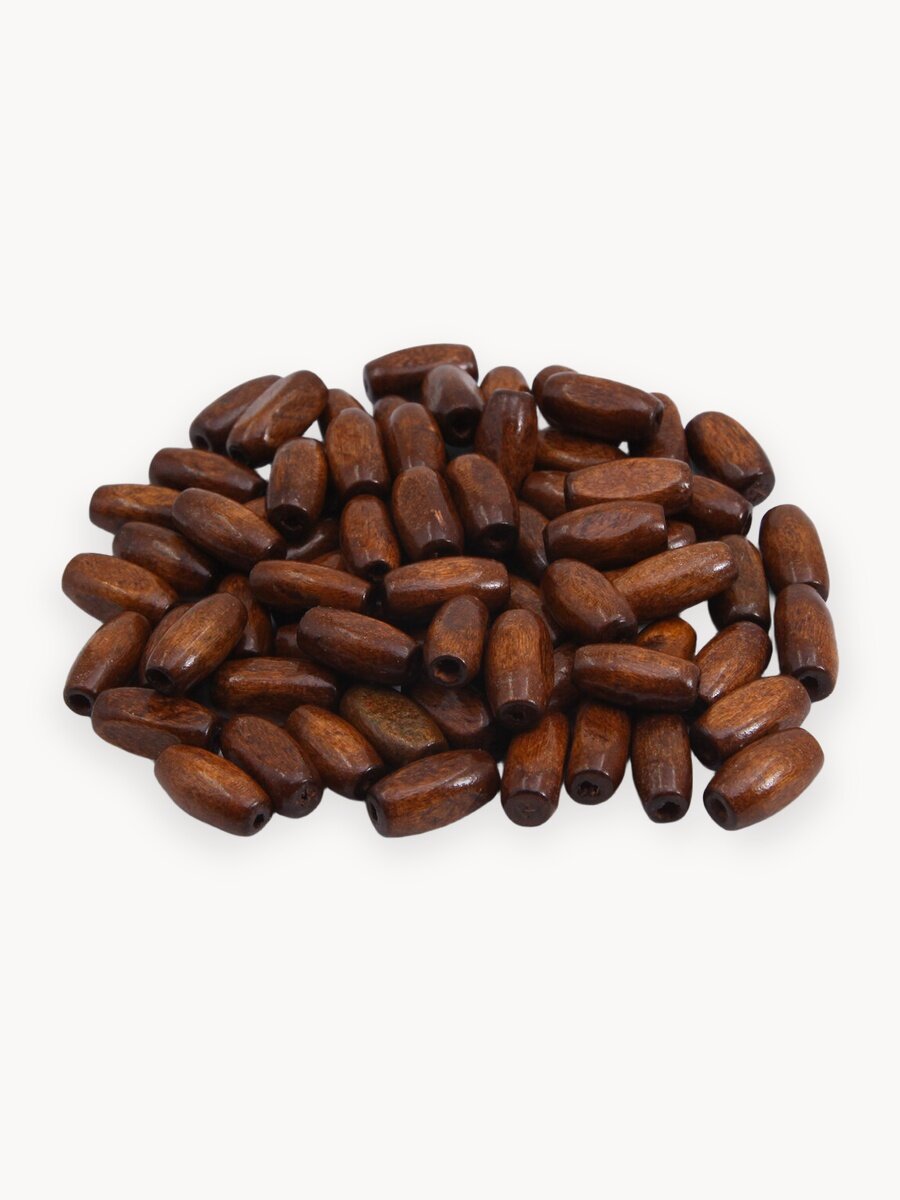 Бусины для рукоделия деревянные, кофейный, 15*7 мм, 70 шт (упак), Astra&Craft (WDB0013)