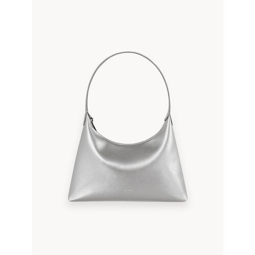 Сумка Stand Oil, фактура гладкая, серебро